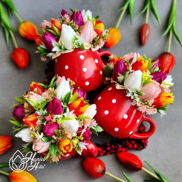 Mydlová dekorácia - ČERVENÝ TULIPÁNOVÝ SEN - Image 2